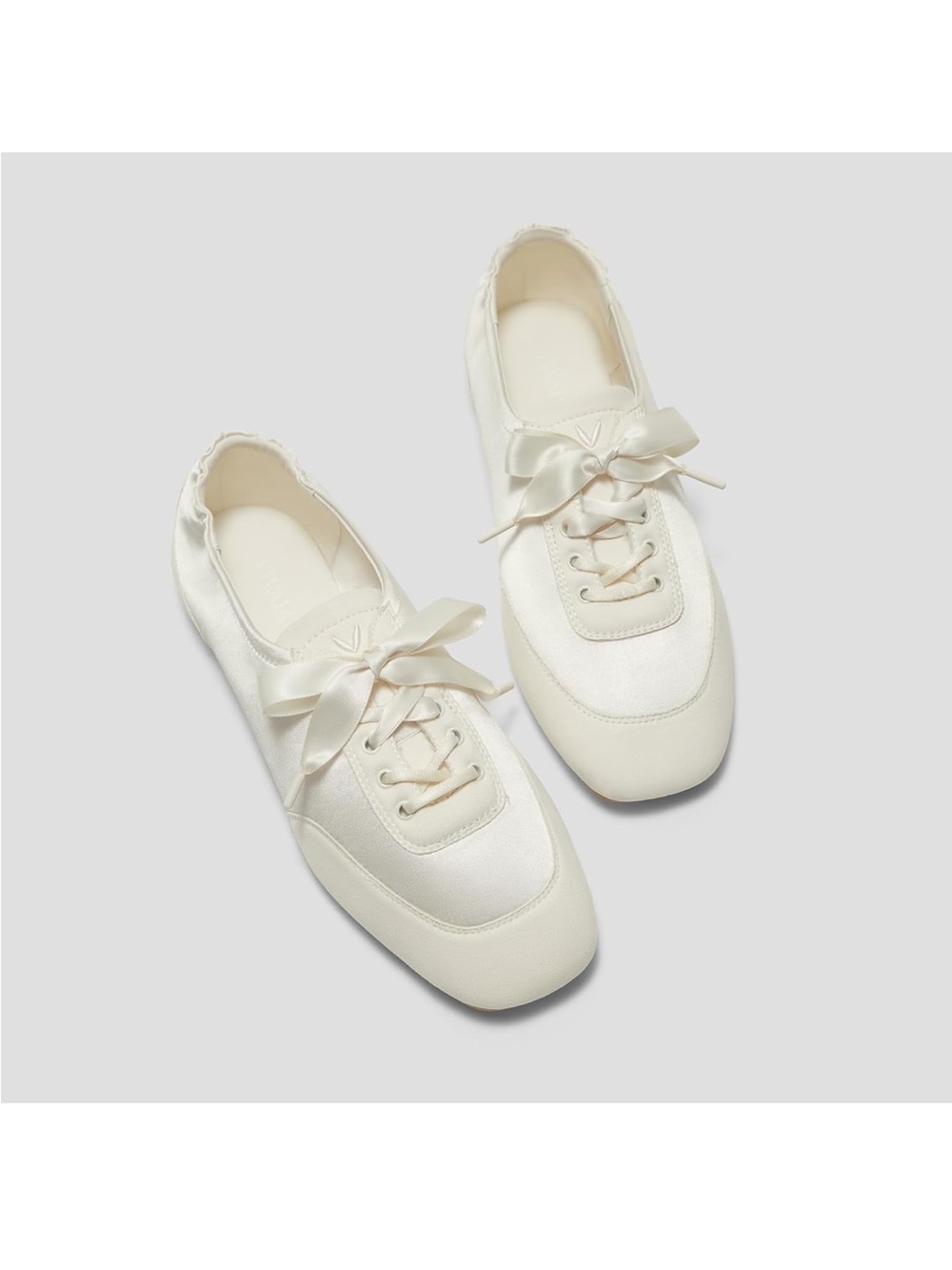 VIVAIA Women's Cristina Square-Toe Sneakers in Ivory - Picture 8 of 9